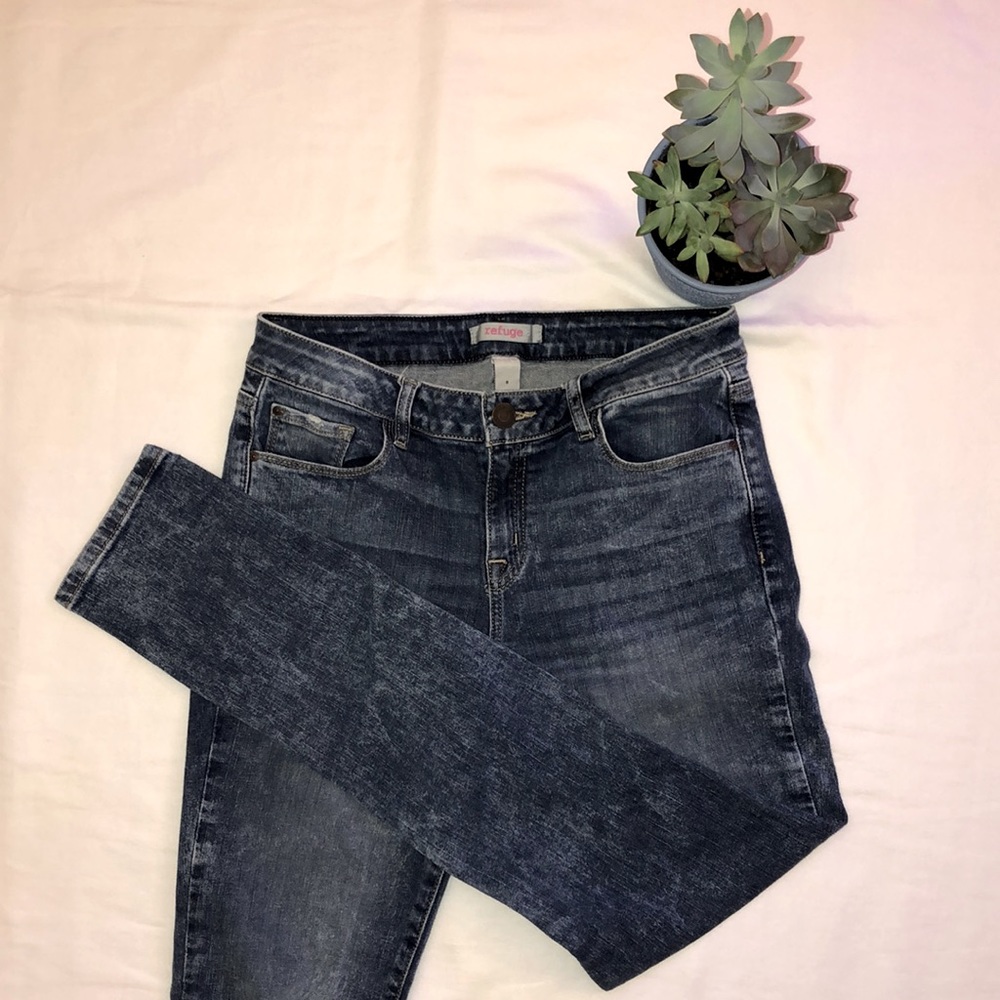 Distressed Denim Medium Wash Jeans